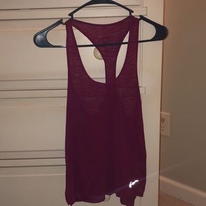Nike Maroon Dri-Fit Running Tank Top